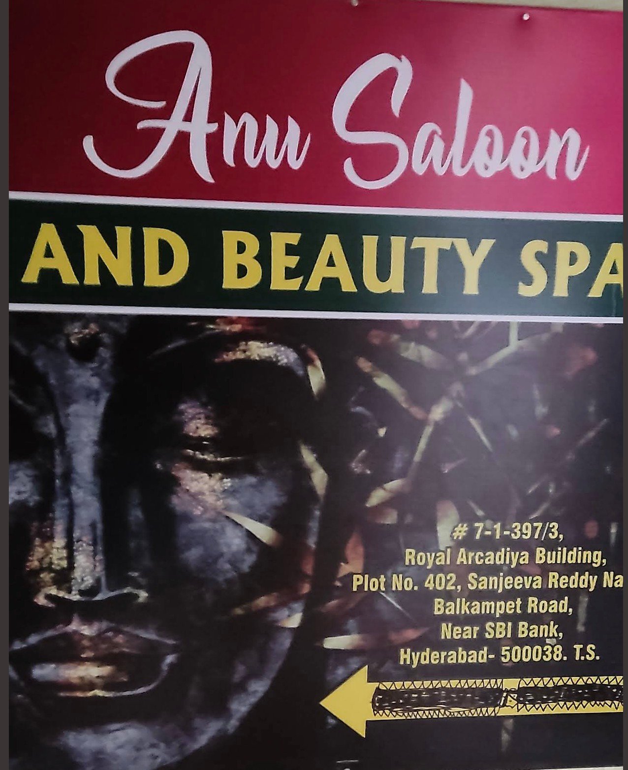 Real Anu Wellness Studio SR Nagar branch signboard Hyderabad